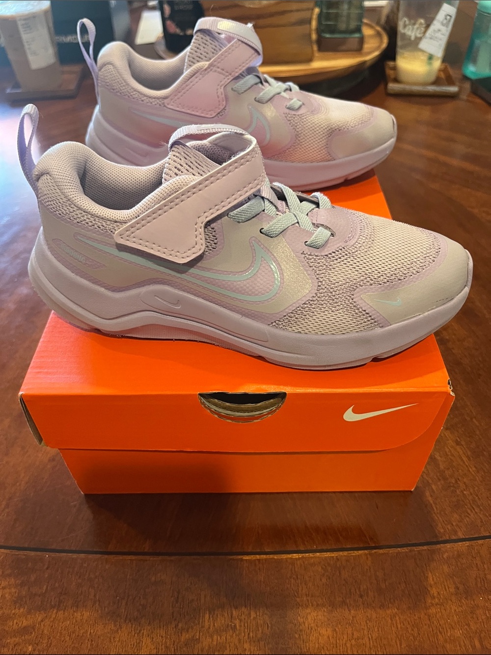 Nike Kids Lavender Velcro Athletic Sneakers - Picture 2 of 10
